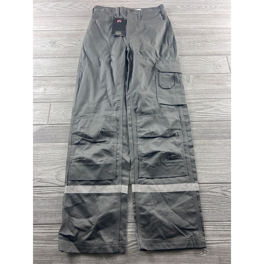 Red Wing Mens 26x32 Grey Cargo Work Pants Reflective Tape 76150 NWT